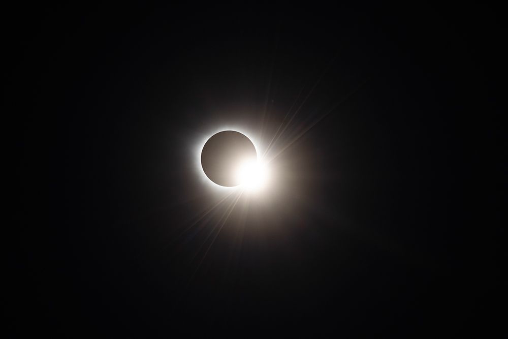USA, Arkansas. The Total Solar Eclipse of April 8, 2024, The Diamond Ring Effect art print by Hollice Looney for $57.95 CAD