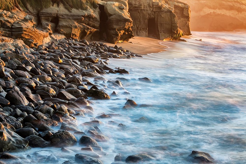 California-La Jolla-Boomer Beach shoreline art print by Ann Collins for $57.95 CAD