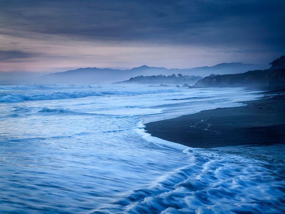 USA-California-Cambria Dusk at Moonstone Beach art print by Ann Collins for $57.95 CAD