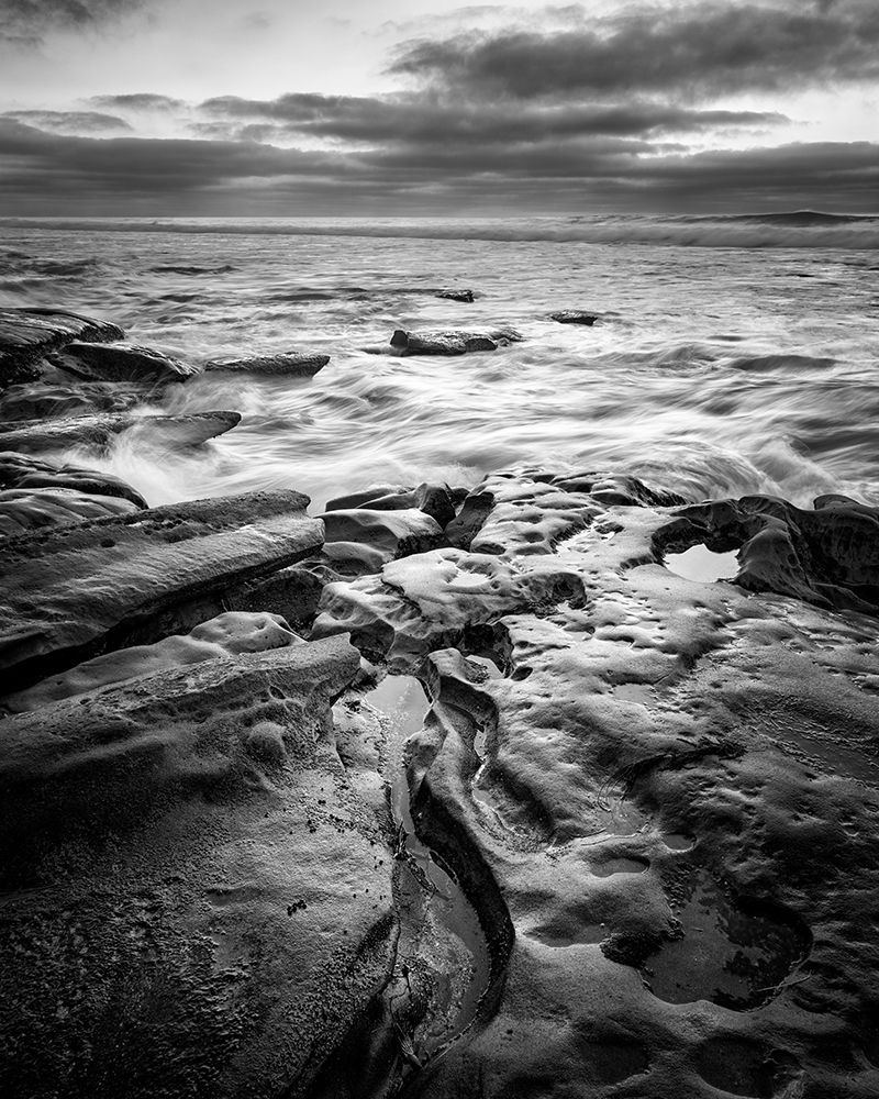 USA-California-La Jolla Dusk and surf at Coast Blvd Park art print by Ann Collins for $57.95 CAD