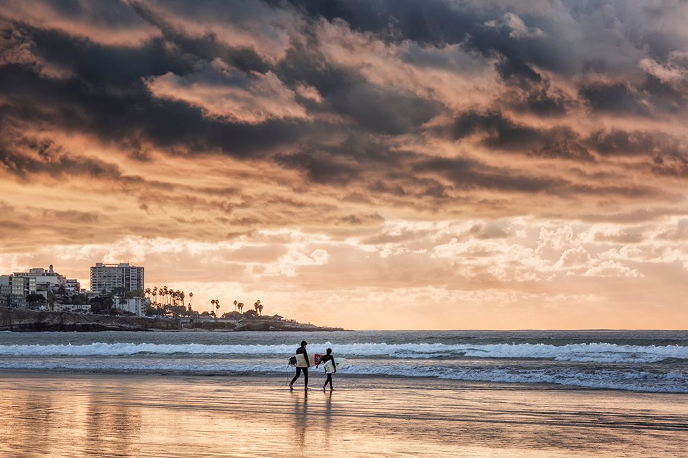 USA-California-La Jolla Young surfers at La Jolla Shores art print by Ann Collins for $57.95 CAD
