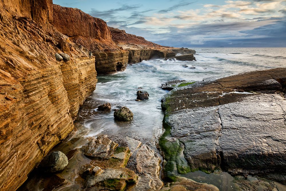 USA, California, San Diego. Tide pools at Cabrillo National Monument at sunset art print by Ann Collins for $57.95 CAD