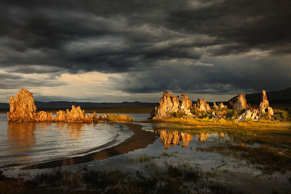 Sunset light on tufa formation-Mono Lake-Tufa State Natural Reserve-California art print by Adam Jones for $57.95 CAD