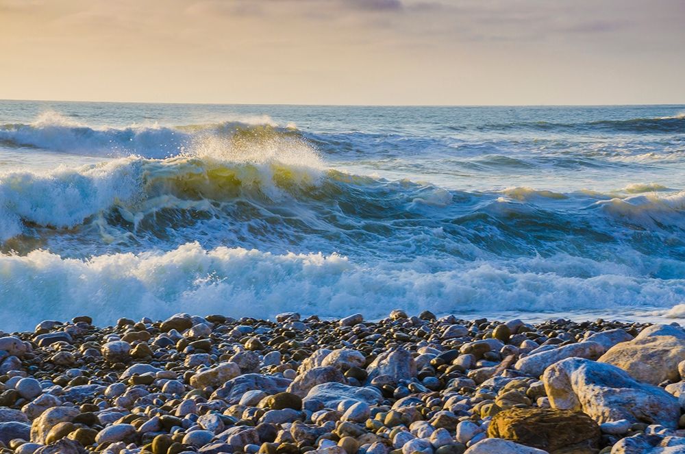 Large Waves on Rockaway Beach-Pacifica-California-USA art print by Anna Miller for $57.95 CAD