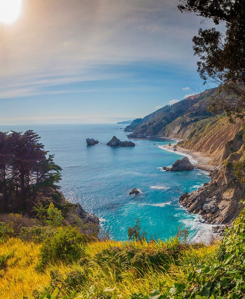 Coastal Cliffs at Sunset-Julia Pfeiffer Burns State Park-Big Sur-California-USA art print by Anna Miller for $57.95 CAD