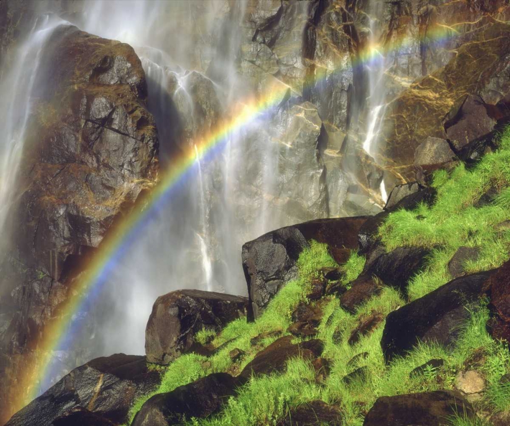 CA, Yosemite A rainbowat Bridal Veil Falls art print by Christopher Talbot Frank for $57.95 CAD
