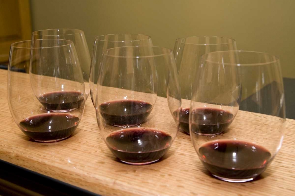 CA, Napa Valley Red wine poured for tasting art print by Wendy Kaveney for $57.95 CAD