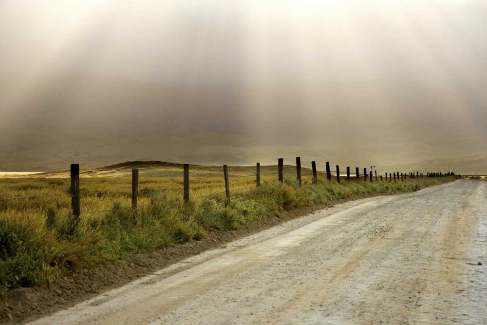 USA, California Country road lit by sun rays art print by Don Paulson for $57.95 CAD