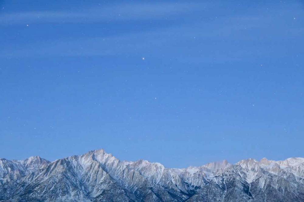 CA, Lone Pine Stars over snowy mountains art print by Don Paulson for $57.95 CAD
