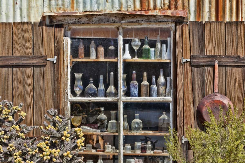 CA, Randsburg Bottles in window of a store art print by Don Paulson for $57.95 CAD