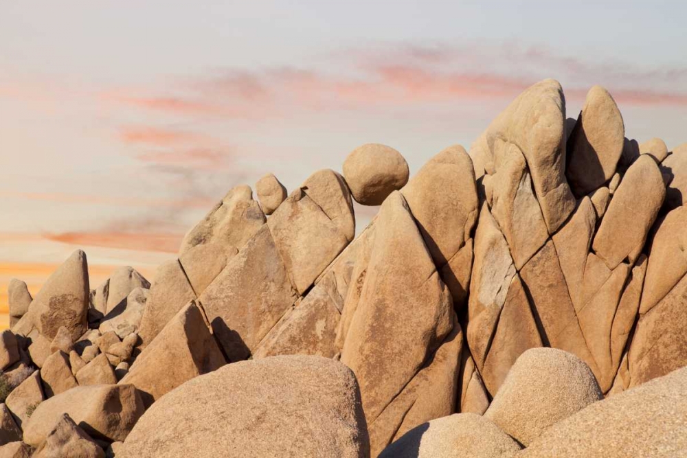 CA, Joshua Tree NP Rock atop boulder formation art print by Don Paulson for $57.95 CAD