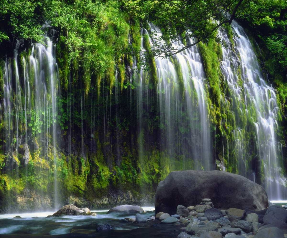 CA, Mossbrae waterfall and the Sacramento River art print by Christopher Talbot Frank for $57.95 CAD