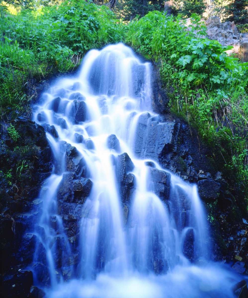 CA, Sierra Nevada Waterfall in Reds Meadow art print by Christopher Talbot Frank for $57.95 CAD