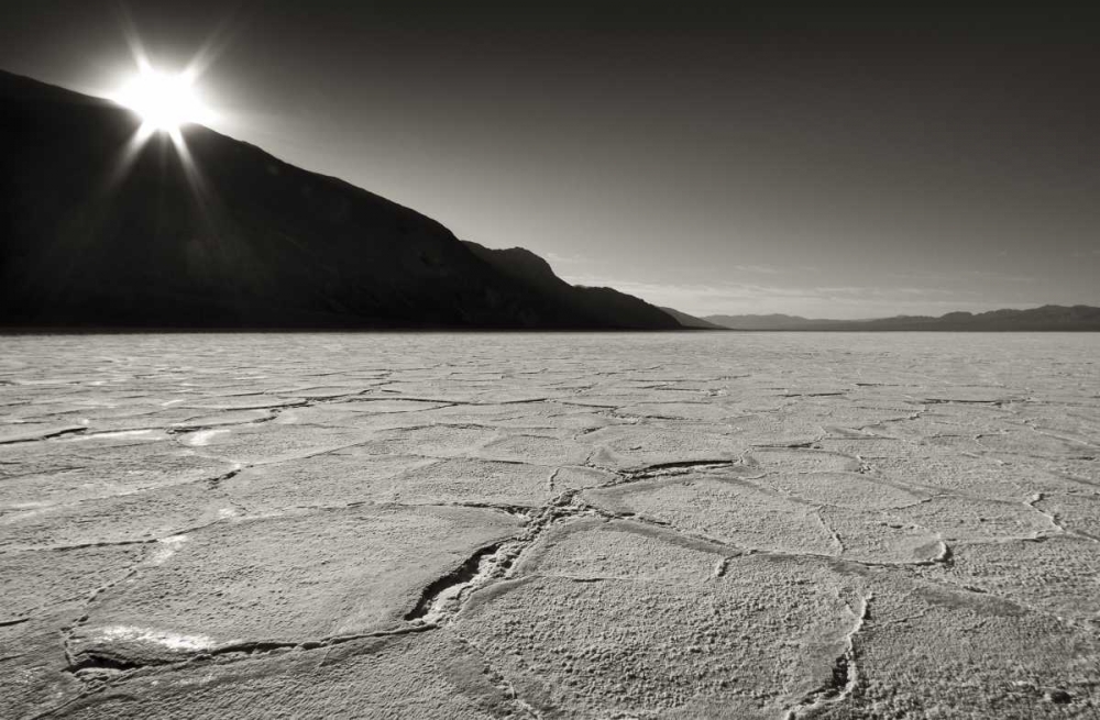 CA, Death Valley Sunburst over salt pan art print by Bill Young for $57.95 CAD