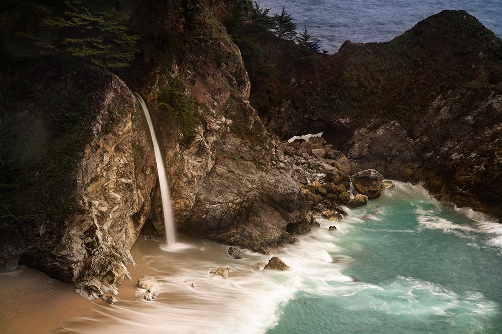 California-Julia Pfeiffer Burns State Park McWay Falls into small cove art print by Jaynes Gallery for $57.95 CAD