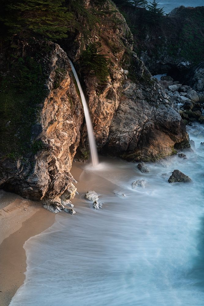California-Julia Pfeiffer Burns State Park McWay Falls into small cove art print by Jaynes Gallery for $57.95 CAD
