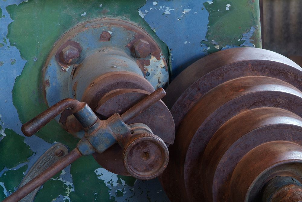 Usa-California Heavy equipment rusts in the machine shop at the Bodie Stamp Mill art print by Betty Sederquist for $57.95 CAD