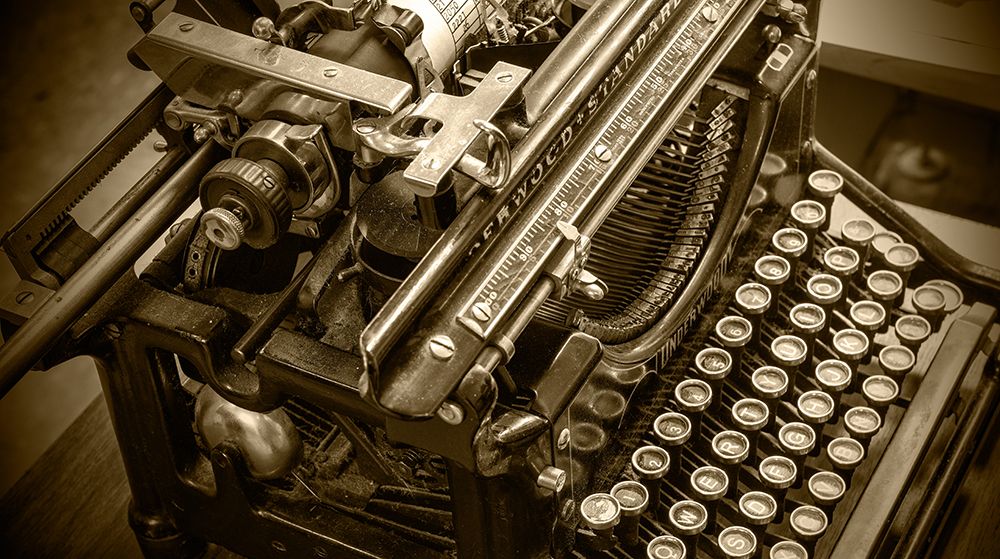 Usa-California Vintage typewriter at a historic radio receiving station at Point Reyes art print by Betty Sederquist for $57.95 CAD