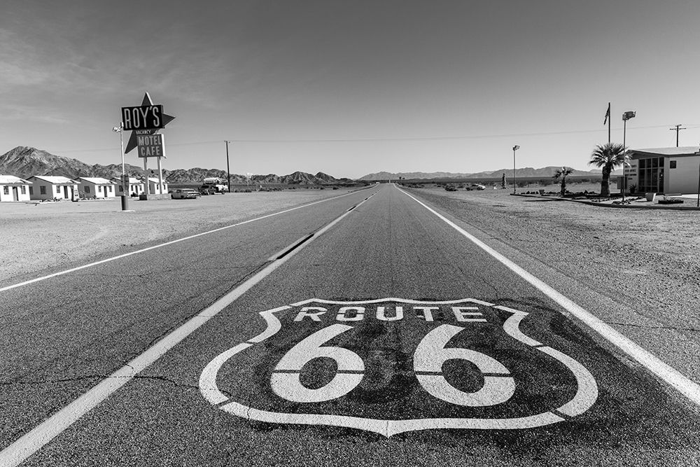 Historic Highway 66 in Amboy, California, USA. art print by Chuck Haney for $57.95 CAD