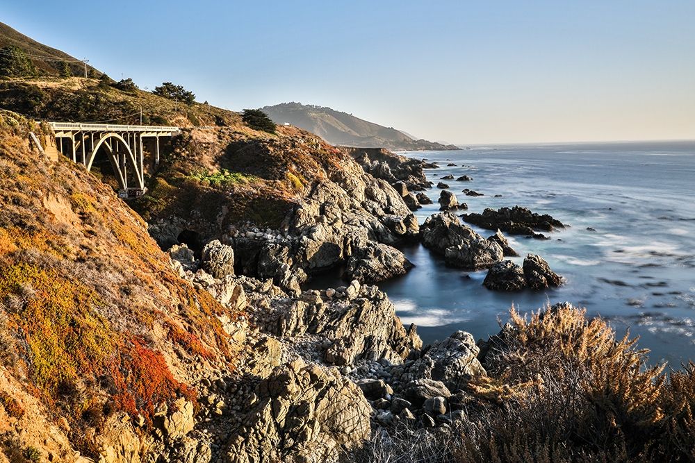 California-Big Sur-Granite Canyon Bridge-The View along the Coast Below the Bridge art print by Hollice Looney for $57.95 CAD