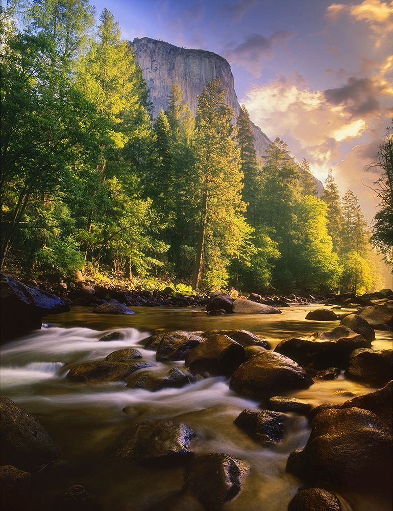 Merced River flows through Yosemite National Park in California art print by Steve Mohlenkamp for $57.95 CAD