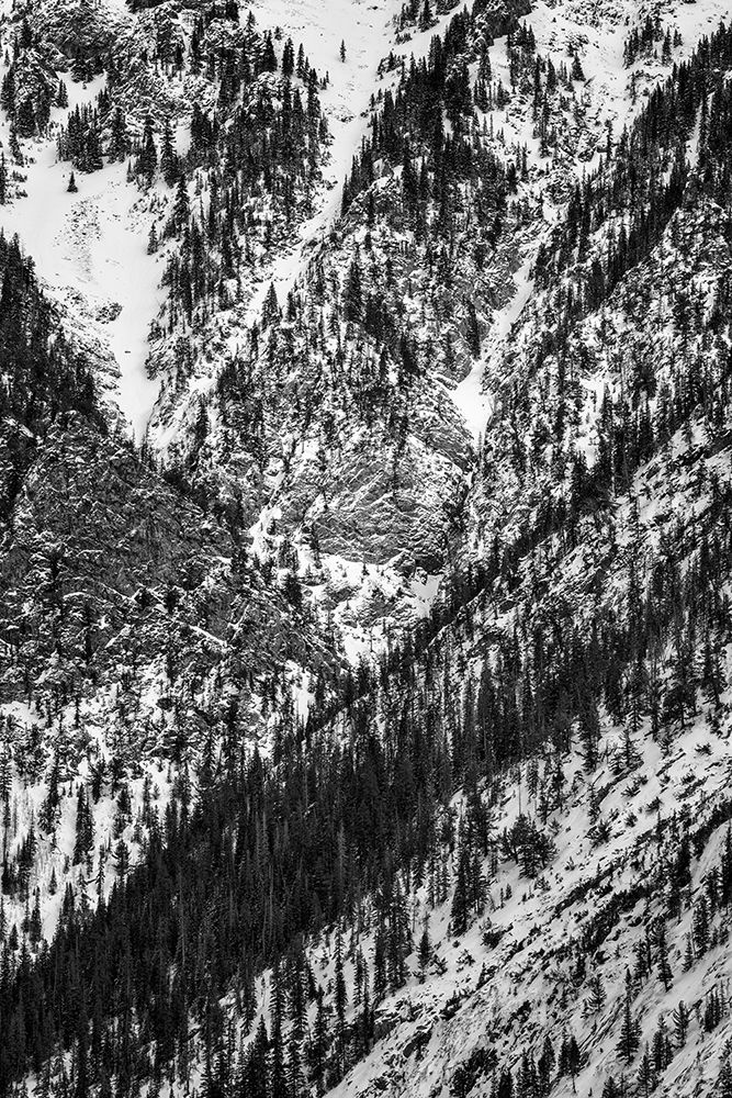 USA, Colorado, Frisco. Snow-filled chutes above I-70 near Copper Mountain art print by Ann Collins for $57.95 CAD