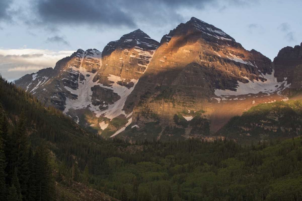 Colorado Sunrise on Maroon Bells mountains art print by Don Grall for $57.95 CAD