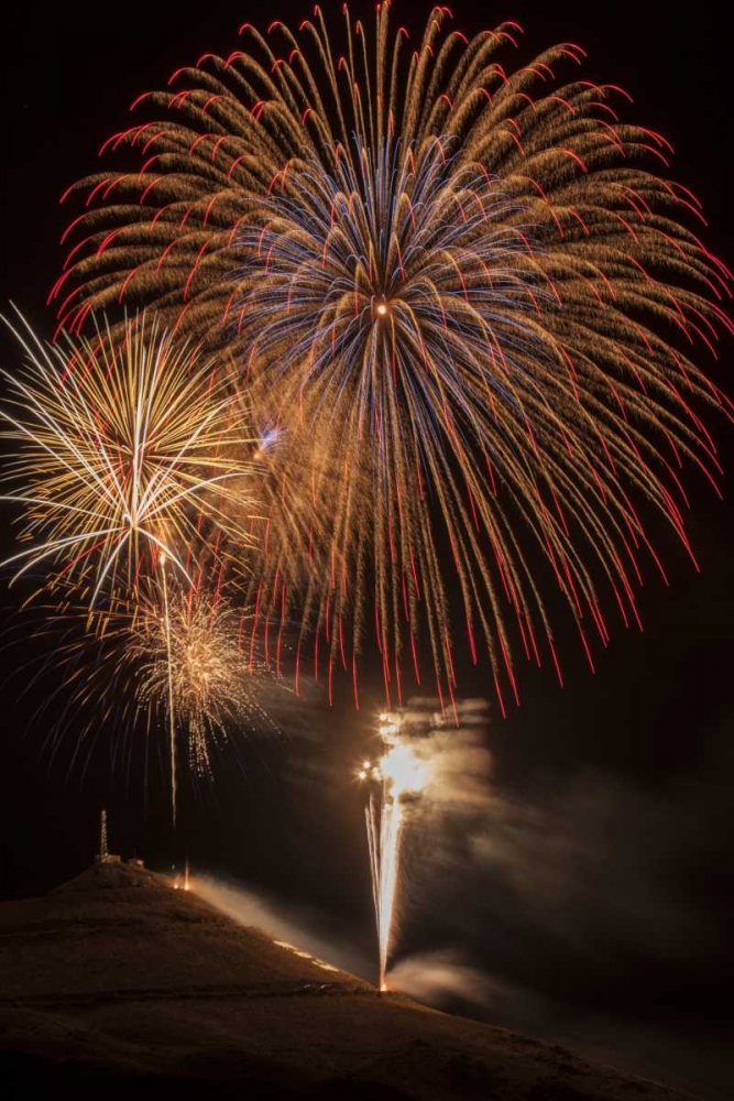 USA, Colorado, Salida July 4th fireworks display art print by Don Grall for $57.95 CAD