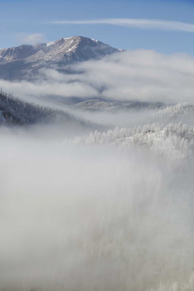 CO, Clouds fill the valleys below Pikes Peak art print by Don Grall for $57.95 CAD
