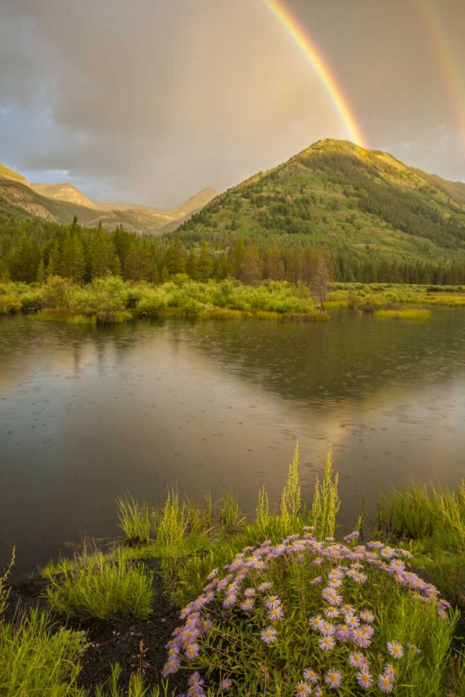 CO, Gunnison NF Rainbows over Slate River Valley art print by Cathy and Gordon Illg for $57.95 CAD