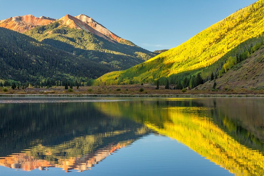 Colorado-San Juan Mountains Crystal Lake reflection in autumn art print by Jaynes Gallery for $57.95 CAD