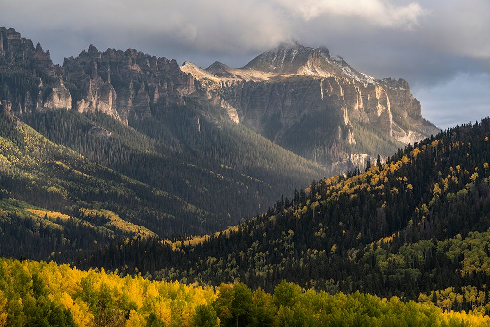 USA-Colorado-Uncompahgre National Forest Rainstorm over Pinnacle Ridge in autumn art print by Jaynes Gallery for $57.95 CAD
