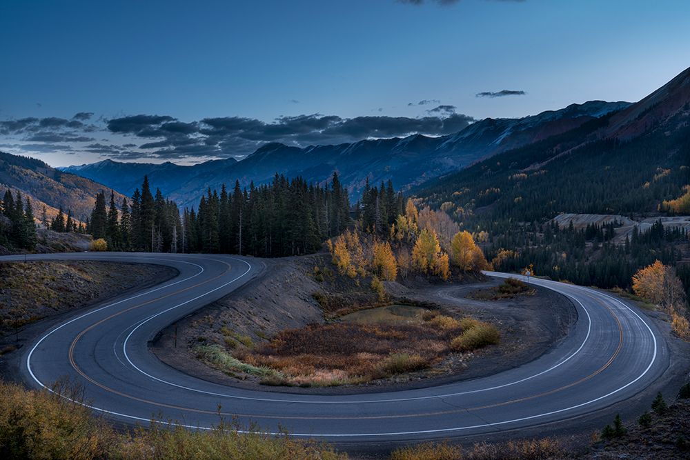 USA-Colorado-Uncompahgre National Forest Mountain landscape and highway switchback art print by Jaynes Gallery for $57.95 CAD