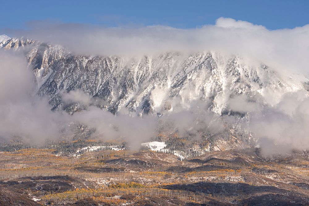USA, Colorado, Gunnison National Forest. Mountain and forest landscape in autumn. art print by Jaynes Gallery for $57.95 CAD