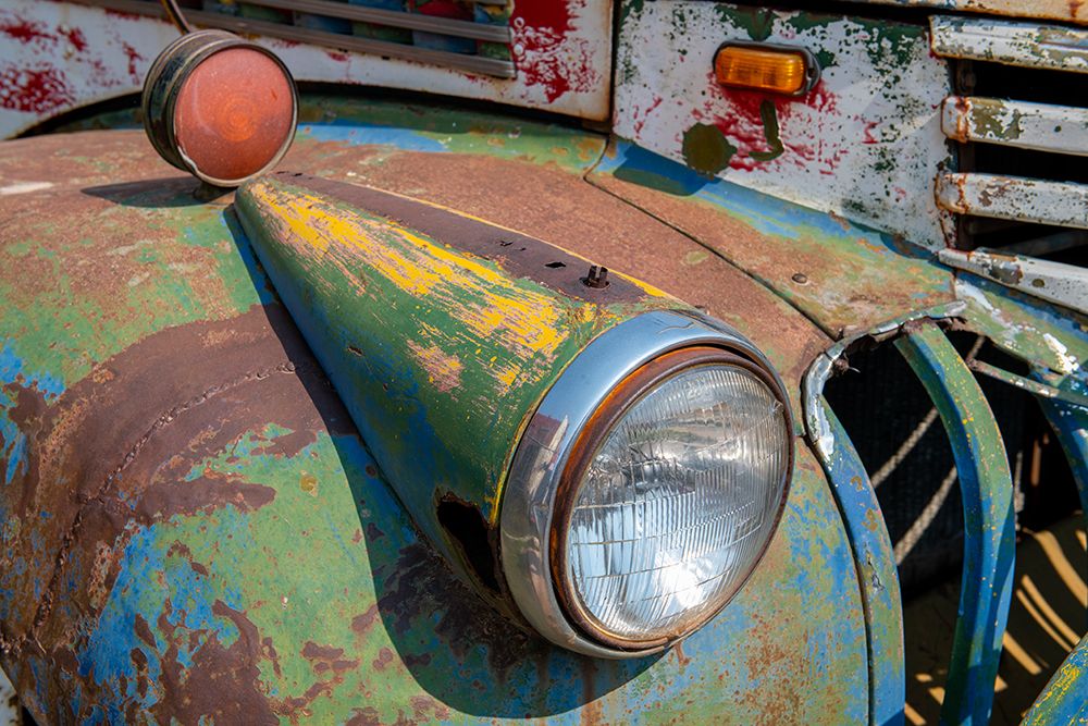 USA-Colorado Rusty old vintage truck Headlight detail art print by Cindy Miller Hopkins for $57.95 CAD