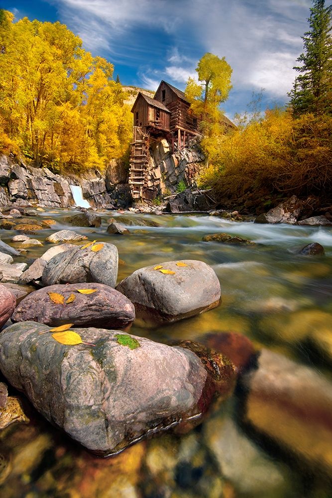 Fall at the Crystal Mill near Marble-Colorado in the Rocky Mountains art print by Steve Mohlenkamp for $57.95 CAD