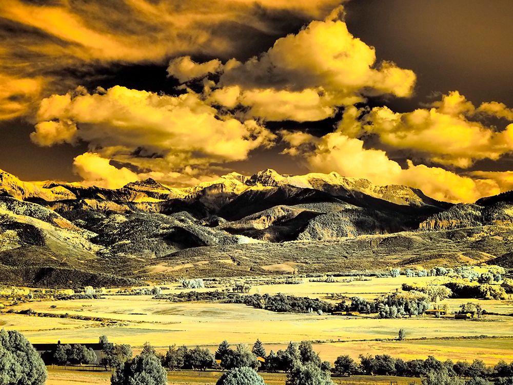 USA-Colorado Infrared of view of Mount Sneffels and Aspen trees art print by Terry Eggers for $57.95 CAD