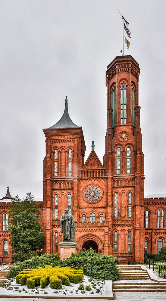 USA-District of Columbia-Smithsonian Castle on a snowy afternoon art print by Hollice Looney for $57.95 CAD
