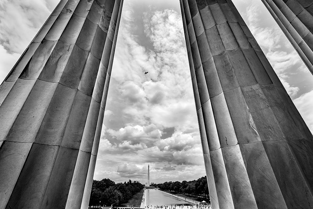 Tall white columns-Lincoln Memorial-Washington DC-Dedicated 1922 art print by William Perry for $57.95 CAD