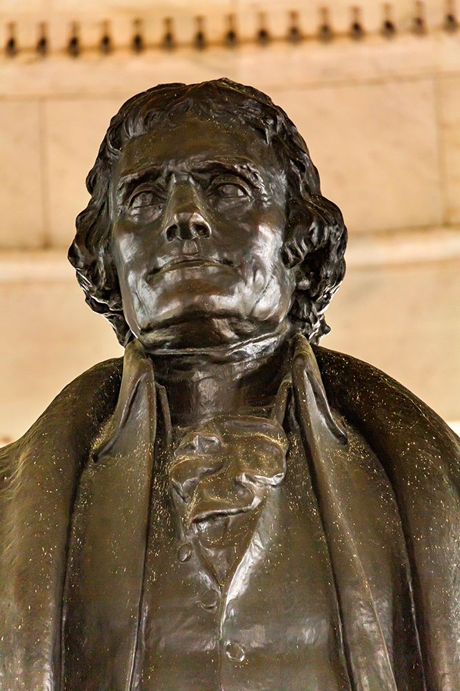 Bronze Jefferson Statue-Jefferson Memorial-Washington DC-Statue by Rudolph Evans 1947 art print by William Perry for $57.95 CAD