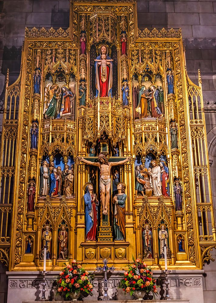 Altar, Washington National Cathedral, Washington DC. Construction started 1907. art print by William Perry for $57.95 CAD