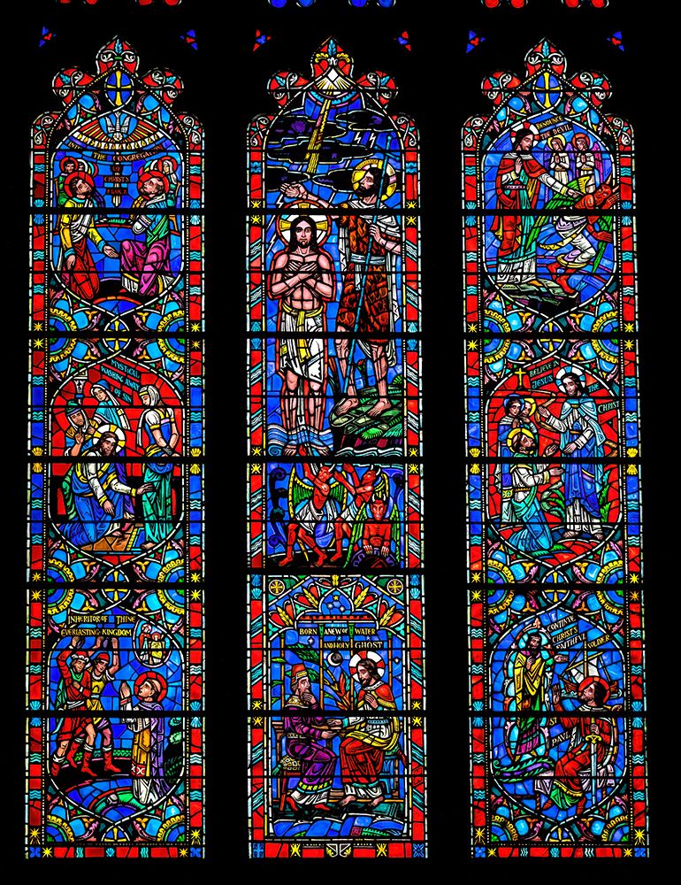 Bible stories stained glass, Washington National Cathedral, Washington DC. art print by William Perry for $57.95 CAD