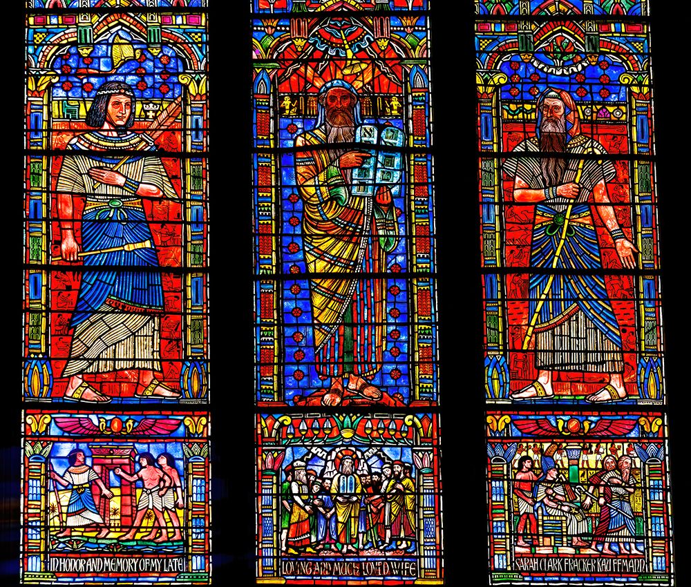 Moses, Joseph, Old Testament stained glass, Washington National Cathedral, Washington DC. art print by William Perry for $57.95 CAD