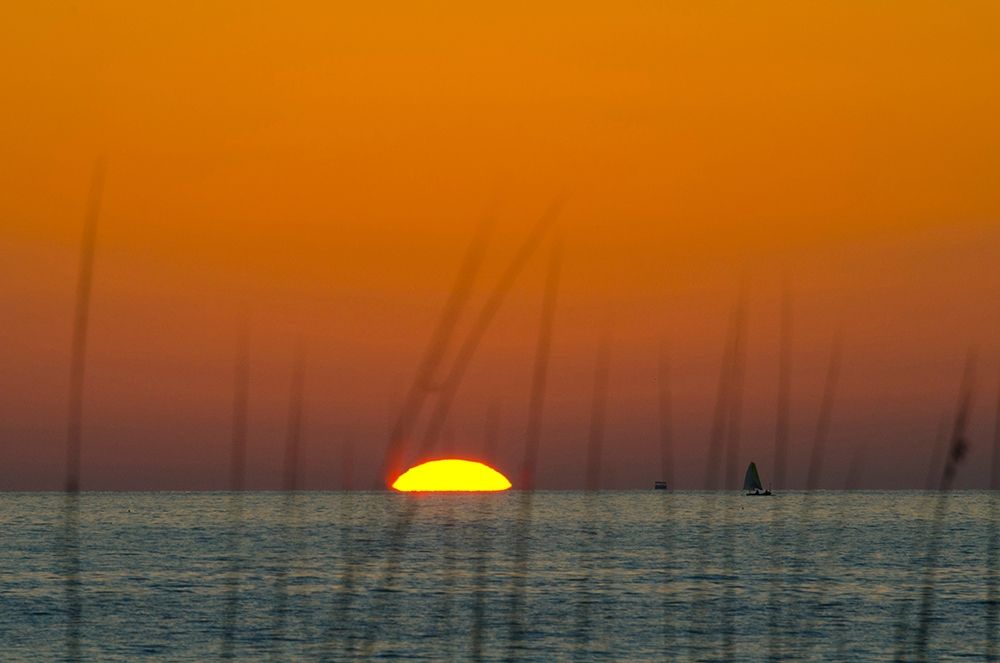 Florida-Sarasota-Siesta Key-Orange Sunset art print by Bernard Friel for $57.95 CAD