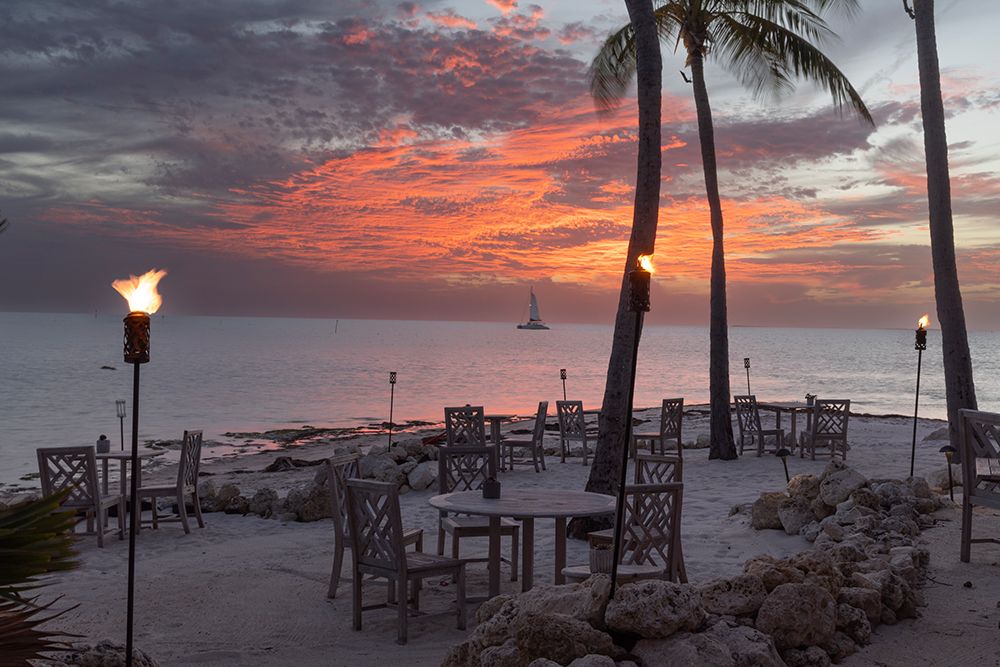 USA, Florida, Little Palm Island. Dinner on the beach. art print by Hollice Looney for $57.95 CAD