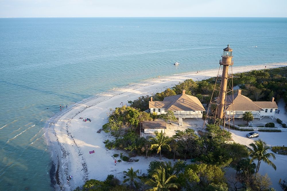 The Sanibel Island Light or Point Ybel Light was one of the first lighthouses on Floridas Gulf Coast art print by Karl Buhl for $57.95 CAD