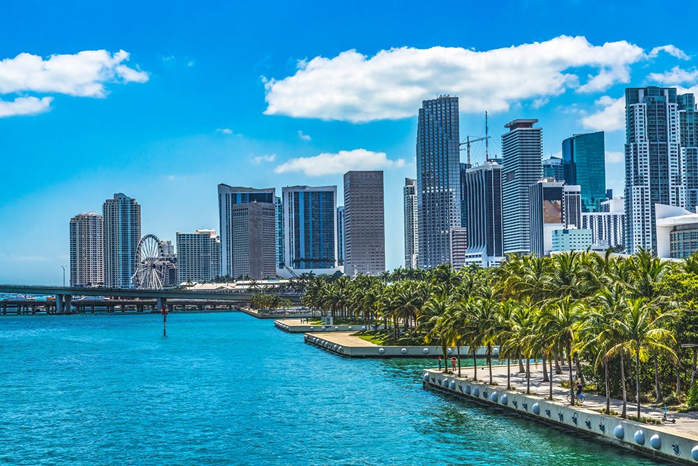 Downtown skyscrapers-Miami-Florida art print by William Perry for $57.95 CAD