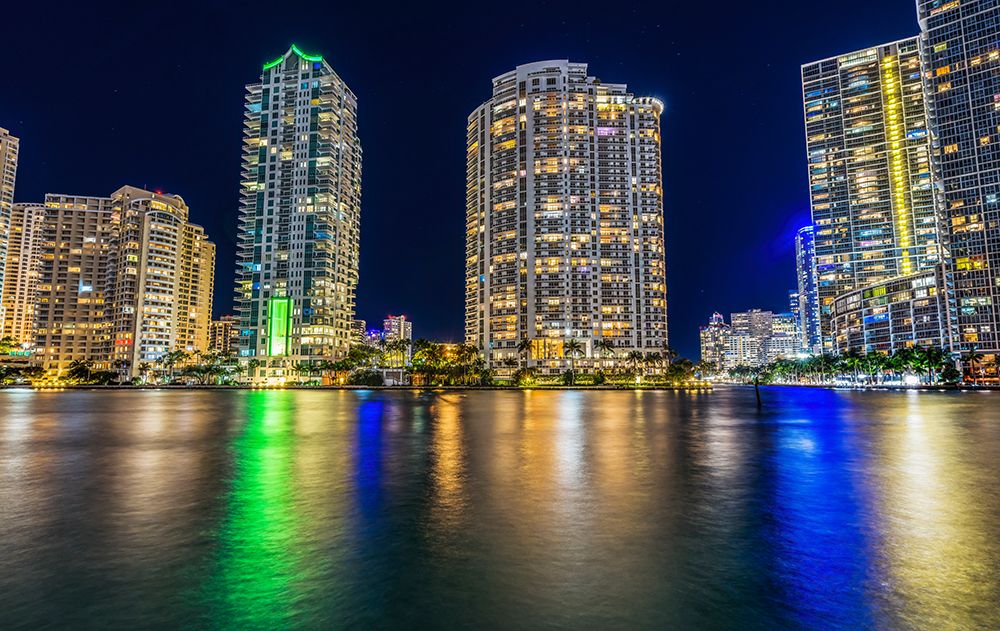 Downtown riverwalk-Miami-Florida art print by William Perry for $57.95 CAD