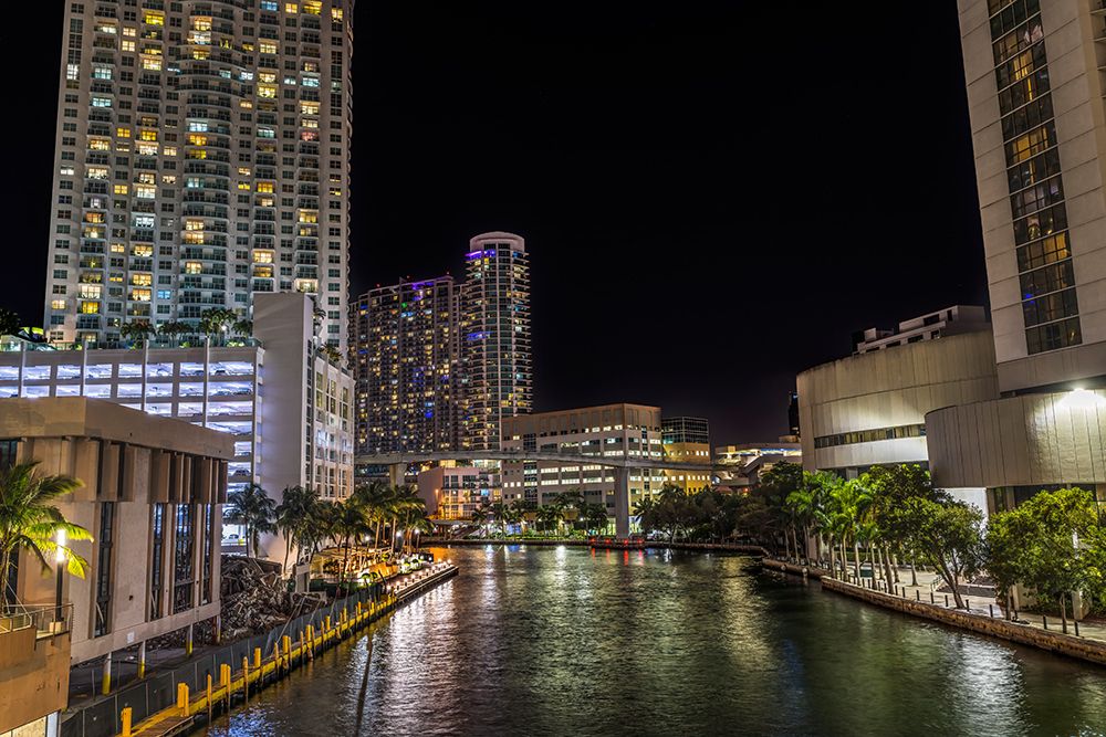Downtown riverwalk-Miami-Florida art print by William Perry for $57.95 CAD