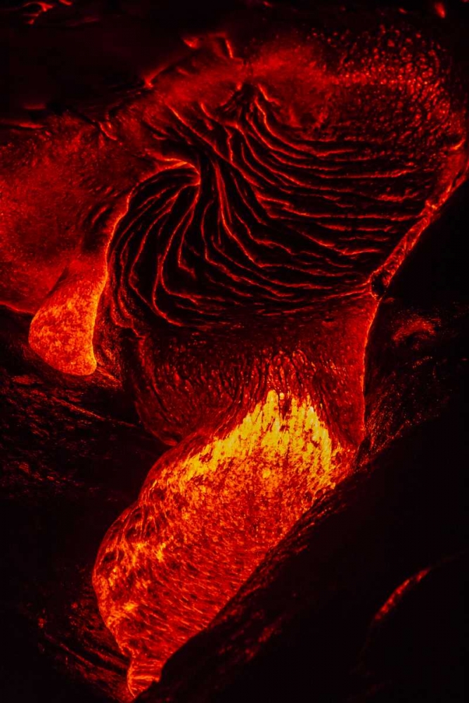 HI, The Big Isl, Kilauea Lava flowing at night art print by Cathy and Gordon Illg for $57.95 CAD